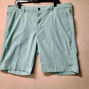 Mens Tommy Bahamas Short Size 38x18 Blue Green .chino Zipper Fly